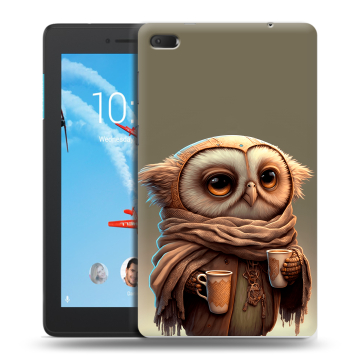 Силиконовый чехол на планшета Lenovo Tab E7 с принтом Сова Силиконовый чехол на планшета Lenovo Tab E7 с принтом Сова