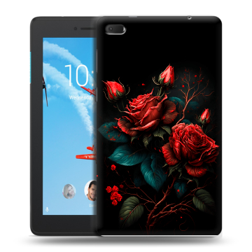Силиконовый чехол на Lenovo Tab E7 с принтом Розы красные