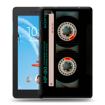 Силиконовый чехол на Lenovo Tab E7 с принтом Кассета