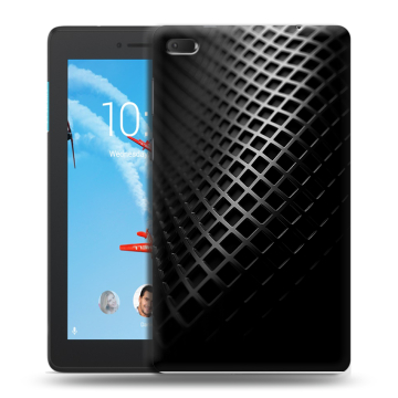 Силиконовый чехол на Lenovo Tab E7 с принтом Текстура металла