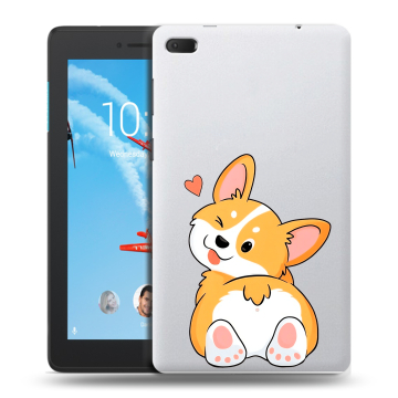Силиконовый чехол на Lenovo Tab E7 с принтом Корги
