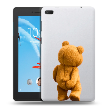 Силиконовый чехол на Lenovo Tab E7 с принтом Медведь