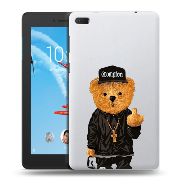Силиконовый чехол на Lenovo Tab E7 с принтом Плюшевый медведь