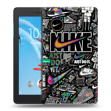 Силиконовый чехол на Lenovo Tab E7 с принтом Найк