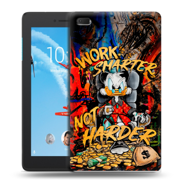 Силиконовый чехол на Lenovo Tab E7 с принтом Дональд Дак Деньги