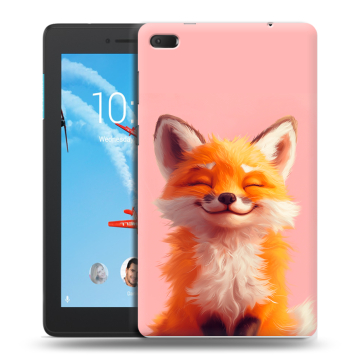 Силиконовый чехол на Lenovo Tab E7 с принтом милая лиса
