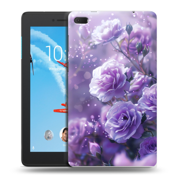 Силиконовый чехол на Lenovo Tab E7 с принтом Розы цветы