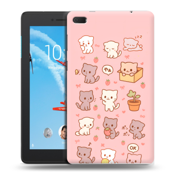 Силиконовый чехол на Lenovo Tab E7 с принтом Hello Kitty Хелоу Кити