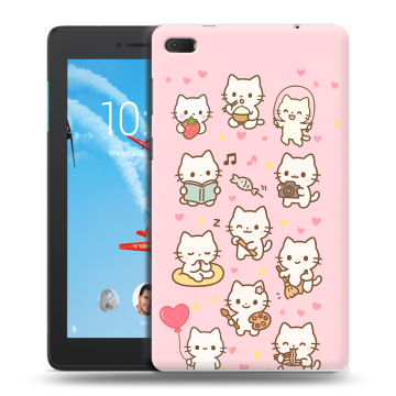 Силиконовый чехол на Lenovo Tab E7 с принтом Hello Kitty Хелоу Кити