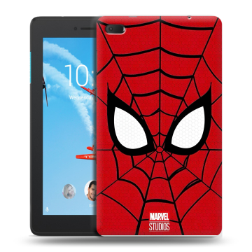 Силиконовый чехол на Lenovo Tab E7 с принтом человек паук spiderman
