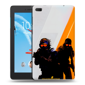 Силиконовый чехол на Lenovo Tab E7 с принтом Контер страйк Counter strike