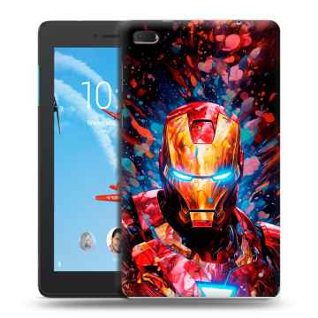Силиконовый чехол на Lenovo Tab E7 с принтом Железный человек Ironman