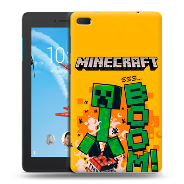 Силиконовый чехол на Lenovo Tab E7 с принтом Майнкрафт Minecraft