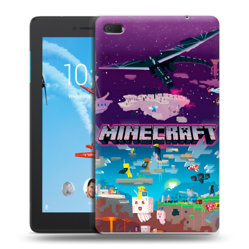 Силиконовый чехол на Lenovo Tab E7 с принтом Майнкрафт Minecraft
