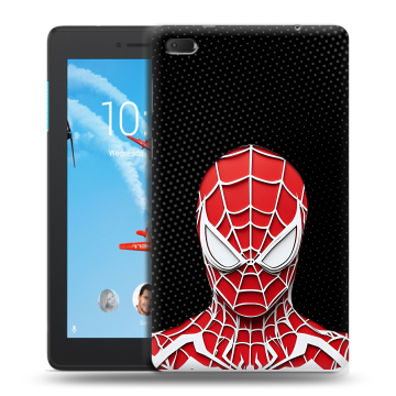 Силиконовый чехол на Lenovo Tab E7 с принтом человек паук spiderman