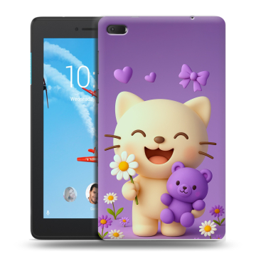 Силиконовый чехол на Lenovo Tab E7 с принтом для девочек