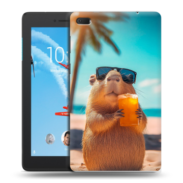 Силиконовый чехол на Lenovo Tab E7 с принтом Капибара Силиконовый чехол на Lenovo Tab E7 с принтом Капибара