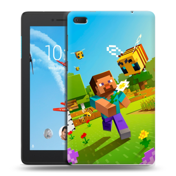 Силиконовый чехол на Lenovo Tab E7 с принтом Майнкрафт Minecraft Силиконовый чехол на Lenovo Tab E7 с принтом Майнкрафт Minecraft