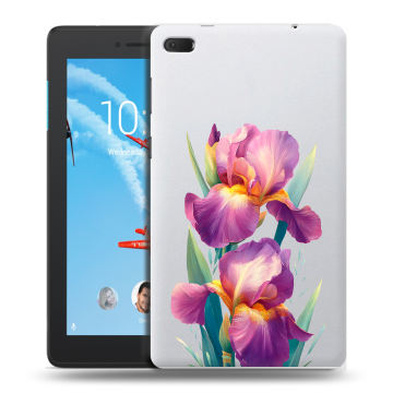 Силиконовый чехол на Lenovo Tab E7 с принтом Цветы орхидеи Силиконовый чехол на Lenovo Tab E7 с принтом Цветы орхидеи