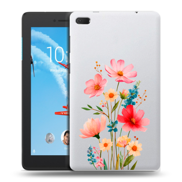 Силиконовый чехол на Lenovo Tab E7 с принтом Цветы Силиконовый чехол на Lenovo Tab E7 с принтом Цветы