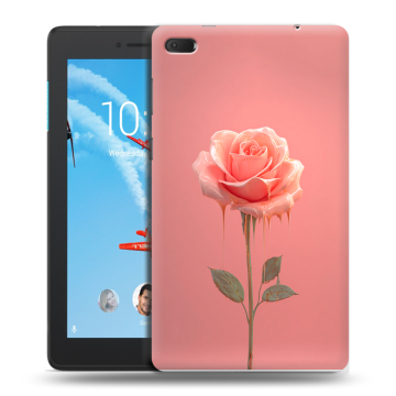 Силиконовый чехол на Lenovo Tab E7 с принтом Розовая роза Силиконовый чехол на Lenovo Tab E7 с принтом Розовая роза
