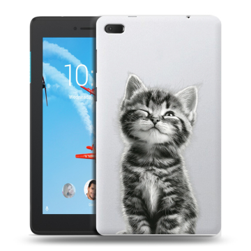 Силиконовый чехол на Lenovo Tab E7 с принтом Котенок