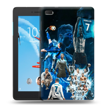 Силиконовый чехол на Lenovo Tab E7 с принтом Реал Роналдо