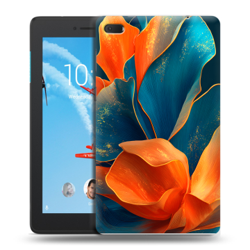 Силиконовый чехол на Lenovo Tab E7 с принтом Цветы Силиконовый чехол на Lenovo Tab E7 с принтом Цветы