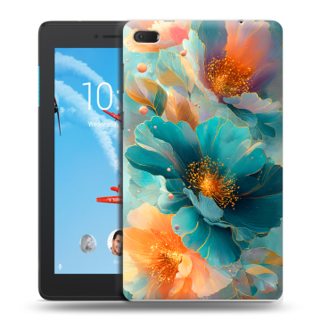 Силиконовый чехол на Lenovo Tab E7 с принтом Цветы Силиконовый чехол на Lenovo Tab E7 с принтом Цветы
