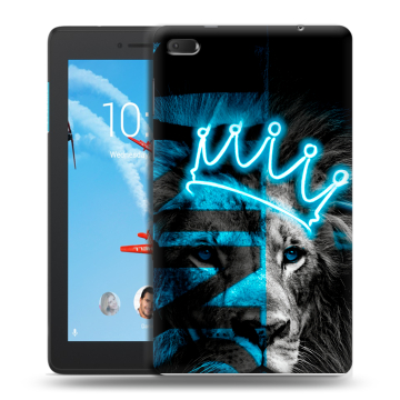 Силиконовый чехол на Lenovo Tab E7 с принтом Король лев Силиконовый чехол на Lenovo Tab E7 с принтом Король лев