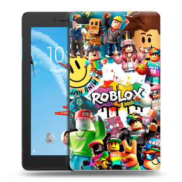 Силиконовый чехол на Lenovo Tab E7 с принтом Roblox Роблокс