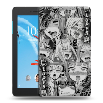 Силиконовый чехол на Lenovo Tab E7 с принтом Ahegao Ахегао Аниме Силиконовый чехол на Lenovo Tab E7 с принтом Ahegao Ахегао Аниме