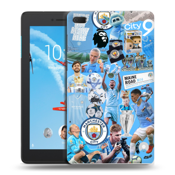 Силиконовый чехол на Lenovo Tab E7 с принтом Man City Манчестер Сити Силиконовый чехол на Lenovo Tab E7 с принтом Man City Манчестер Сити