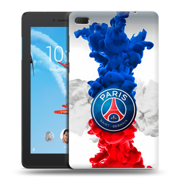 Силиконовый чехол на Lenovo Tab E7 с принтом PSG ПСЖ Силиконовый чехол на Lenovo Tab E7 с принтом PSG ПСЖ