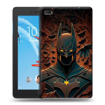 Силиконовый чехол на Lenovo Tab E7 с принтом Batman Бэтмен Силиконовый чехол на Lenovo Tab E7 с принтом Batman Бэтмен