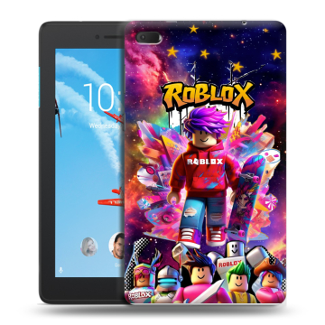 Силиконовый чехол на Lenovo Tab E7 с принтом Roblox Роблокс