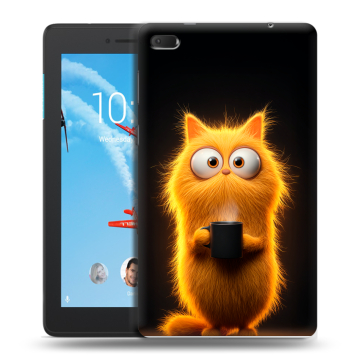Силиконовый чехол на Lenovo Tab E7 с принтом Смешной кот