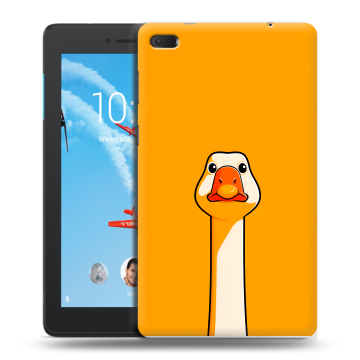 Силиконовый чехол на Lenovo Tab E7 с принтом Смешная утка Силиконовый чехол на Lenovo Tab E7 с принтом Смешная утка