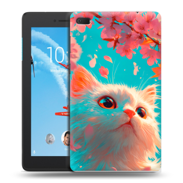 Силиконовый чехол на Lenovo Tab E7 с принтом Красивый кот Силиконовый чехол на Lenovo Tab E7 с принтом Красивый кот