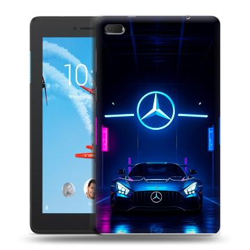 Силиконовый чехол на Lenovo Tab E7 с принтом Mercedes Мерседес