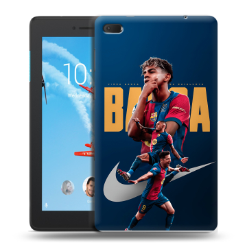 Силиконовый чехол на Lenovo Tab E7 с принтом Барселона Barca Yamal 