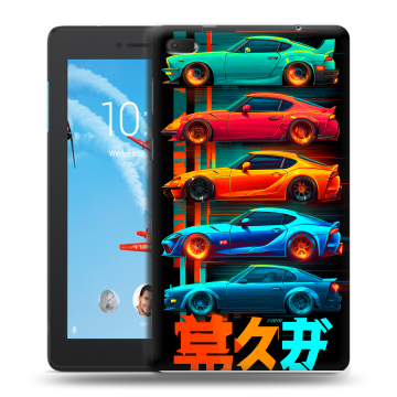 Силиконовый чехол на Lenovo Tab E7 с принтом машины тачки Силиконовый чехол на Lenovo Tab E7 с принтом машины тачки