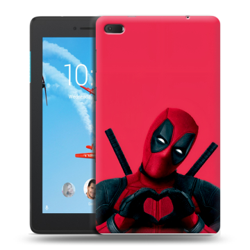 Силиконовый чехол на Lenovo Tab E7 с принтом Дедпул Deadpool
