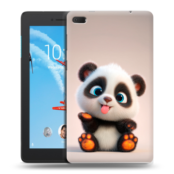 Силиконовый чехол на Lenovo Tab E7 с принтом милая панда