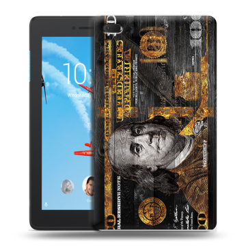 Силиконовый чехол на Lenovo Tab E7 с принтом Доллар деньги