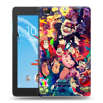 Силиконовый чехол на Lenovo Tab E7 с принтом Gravity Falls Гравити Фолз