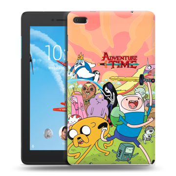 Силиконовый чехол на Lenovo Tab E7 с принтом Adventure time Время приключений Силиконовый чехол на Lenovo Tab E7 с принтом Adventure time Время приключений