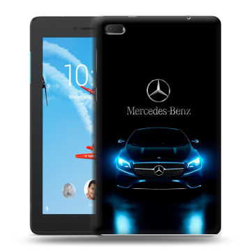 Силиконовый чехол на Lenovo Tab E7 с принтом Mercedes Мерседес Силиконовый чехол на Lenovo Tab E7 с принтом Mercedes Мерседес