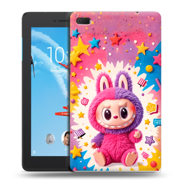 Силиконовый чехол на Lenovo Tab E7 с принтом Labubu Лабубу