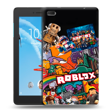 Силиконовый чехол на Lenovo Tab E7 с принтом Roblox Роблокс